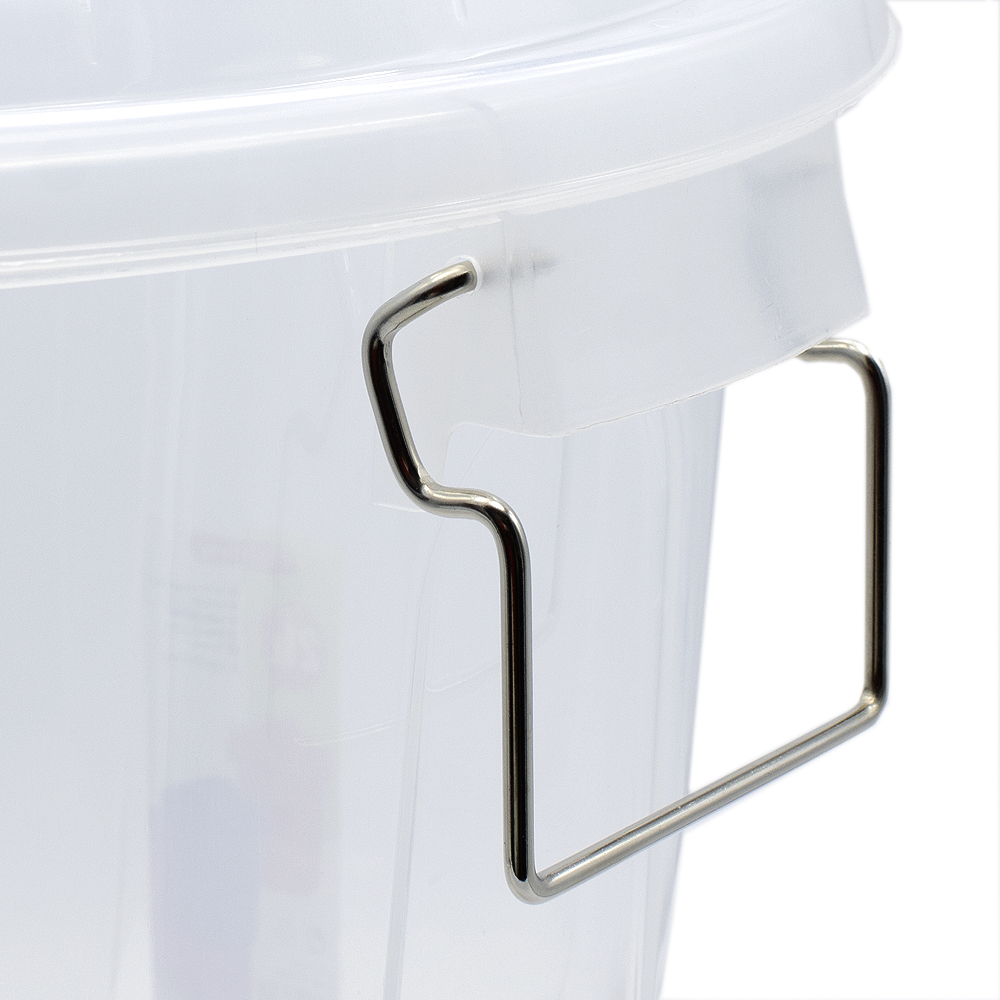 Cubo basura plastico comunidad con tapa 21 Litros Transparente