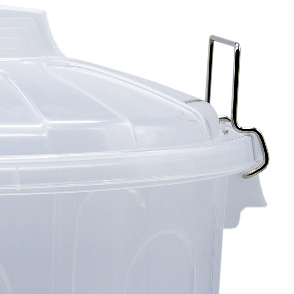 Cubo basura plastico comunidad con tapa 21 Litros Transparente