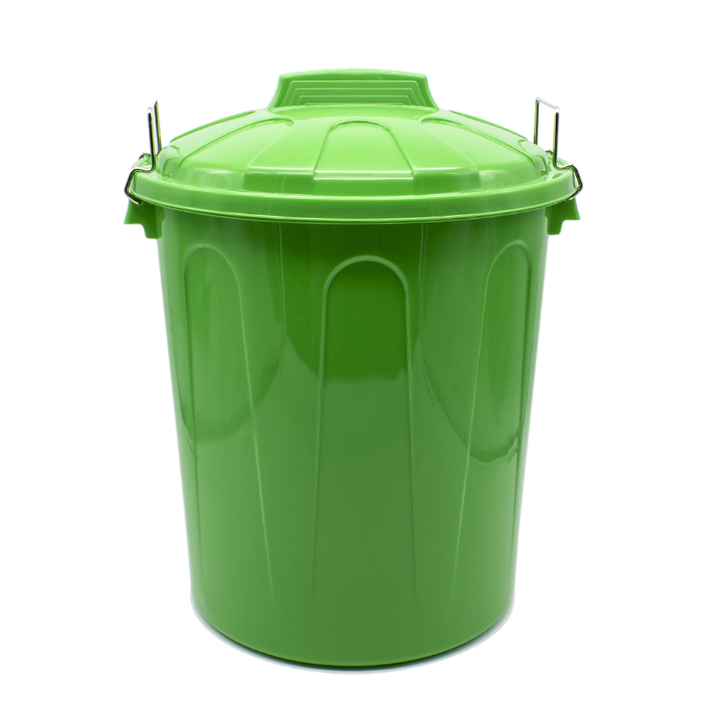 Cubo basura plastico comunidad con tapa 21 Litros Verde