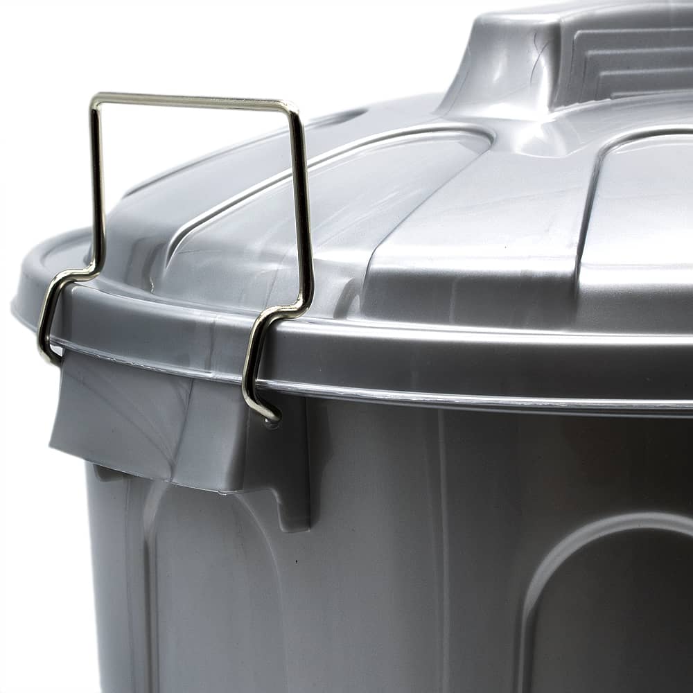 Cubo basura plastico comunidad con tapa 51 Litros Gris