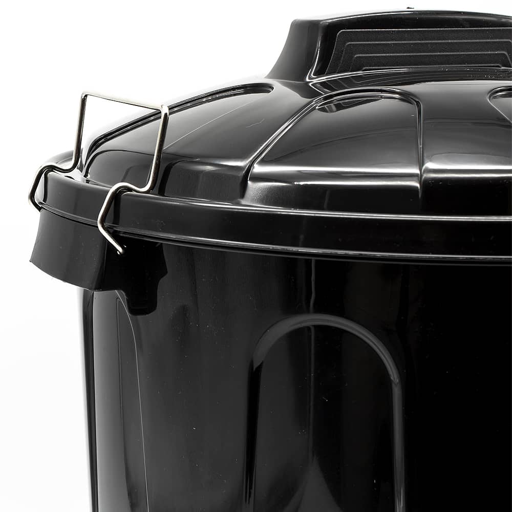 Cubo basura plastico comunidad con tapa 51 Litros Negro