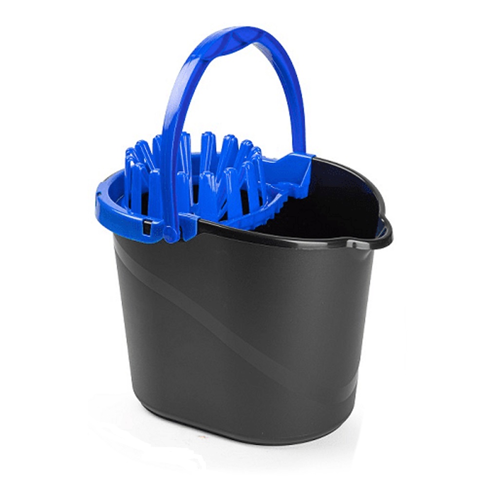 Cubo Fregona Escurrefacil menos esfuerzo para escurrir 14 Litros Azul