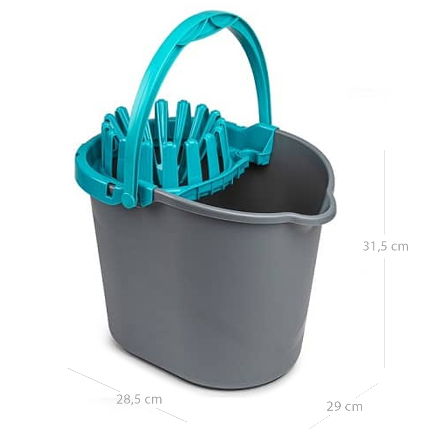 CABLEPELADO Cubo Fregona Escurrefacil, Cubo para Fregar, Cubo de Limpieza,  31,5 cm Altura x 29 cm Fondo, Cubo escurridor, Capacidad de 14 litros