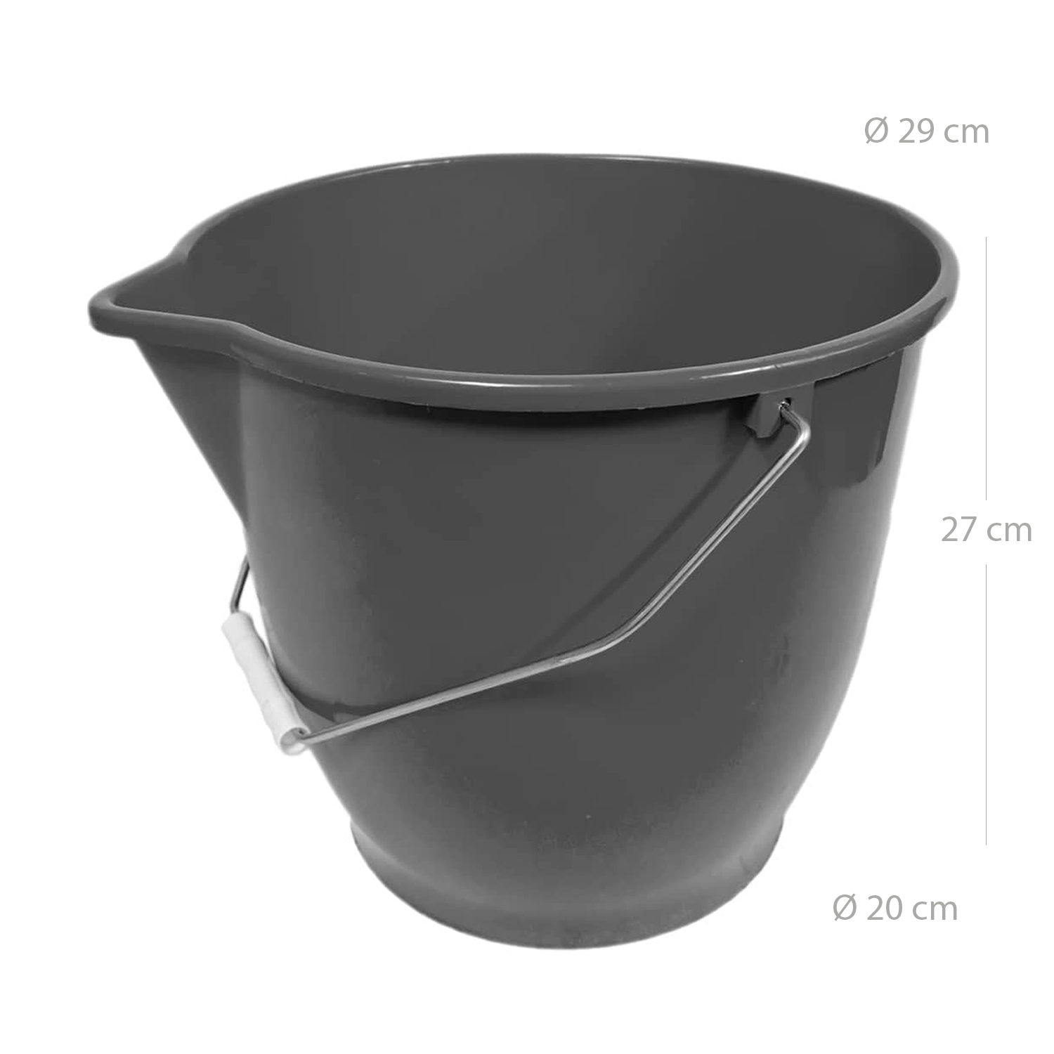 Cubo plastico 13 Litros Gris