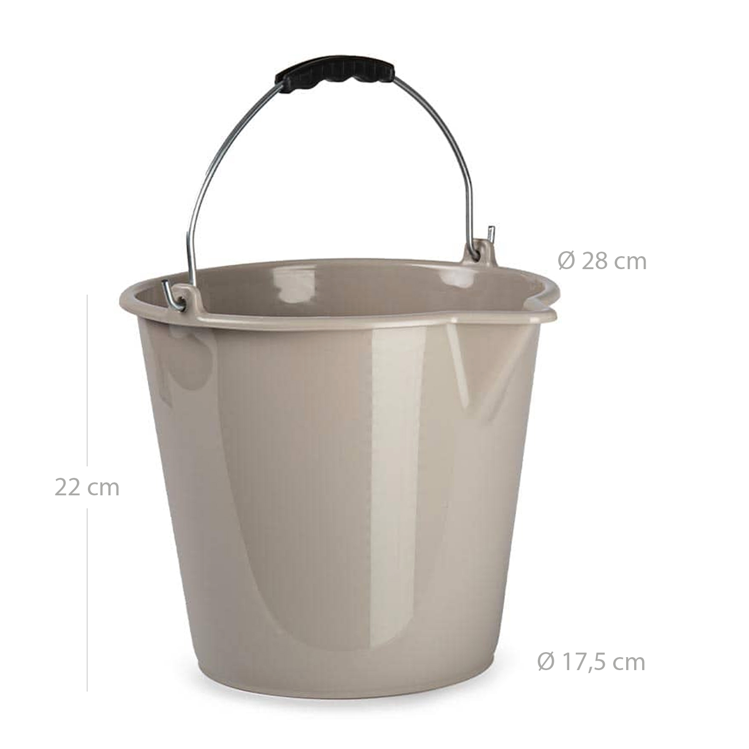 Cubo plastico 7 Litros Beige