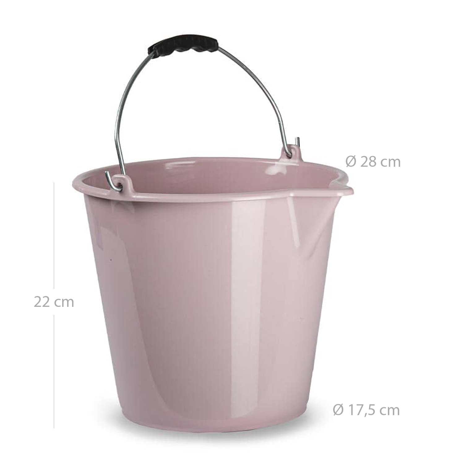 Cubo plastico 7 Litros Rosa claro