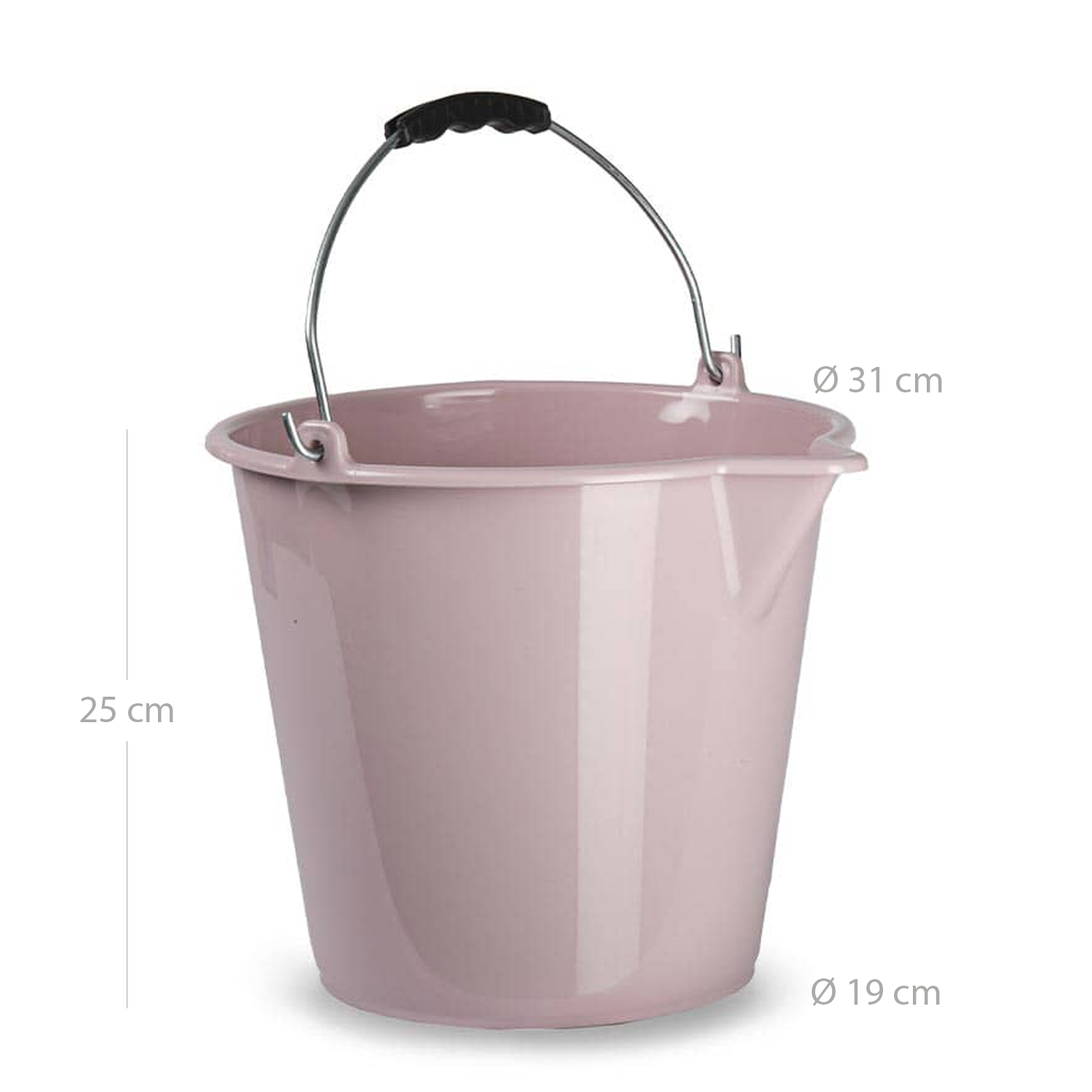 Cubo plastico 9 Litros Rosa claro