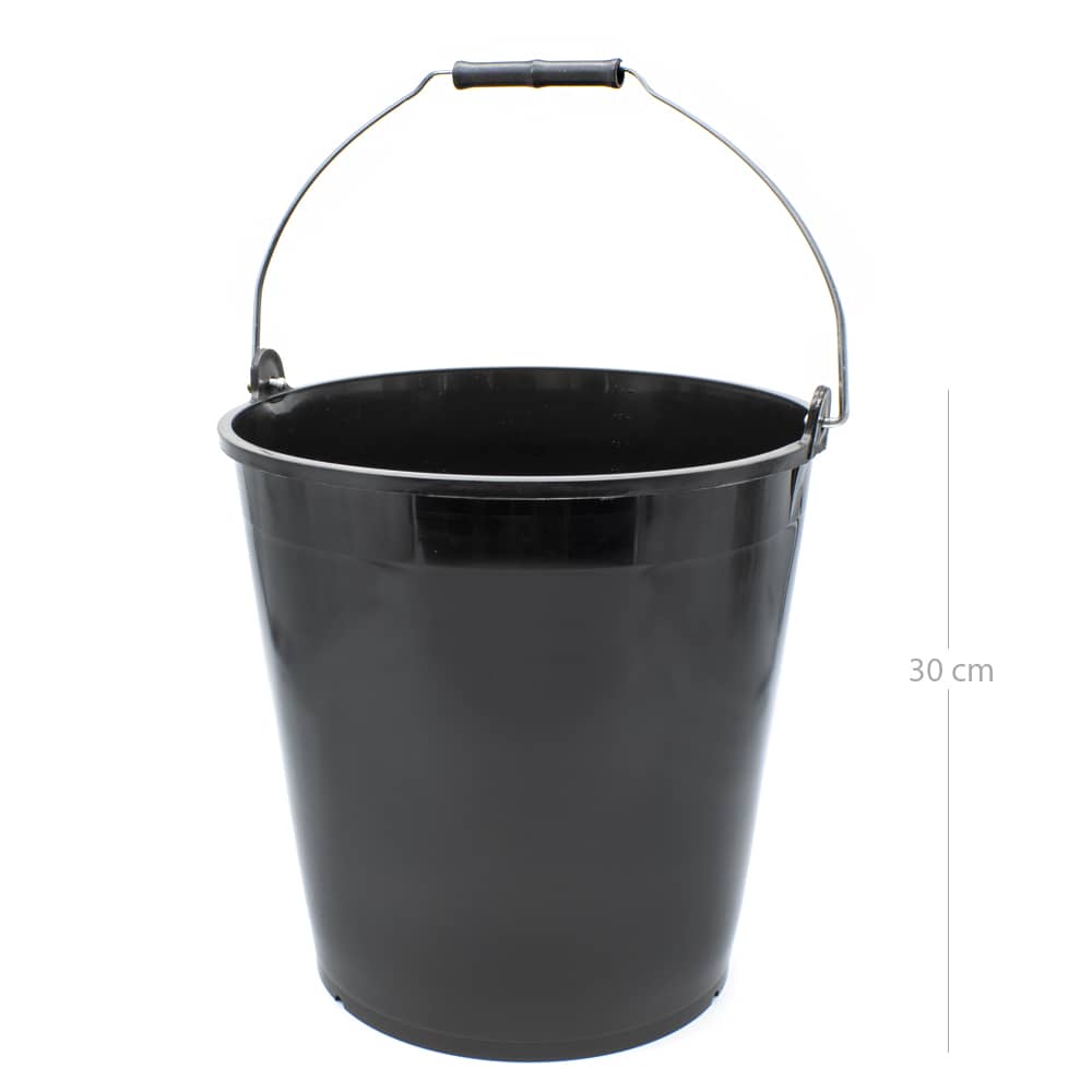 Cubo plastico reciclado engomados 15 Litros Negro