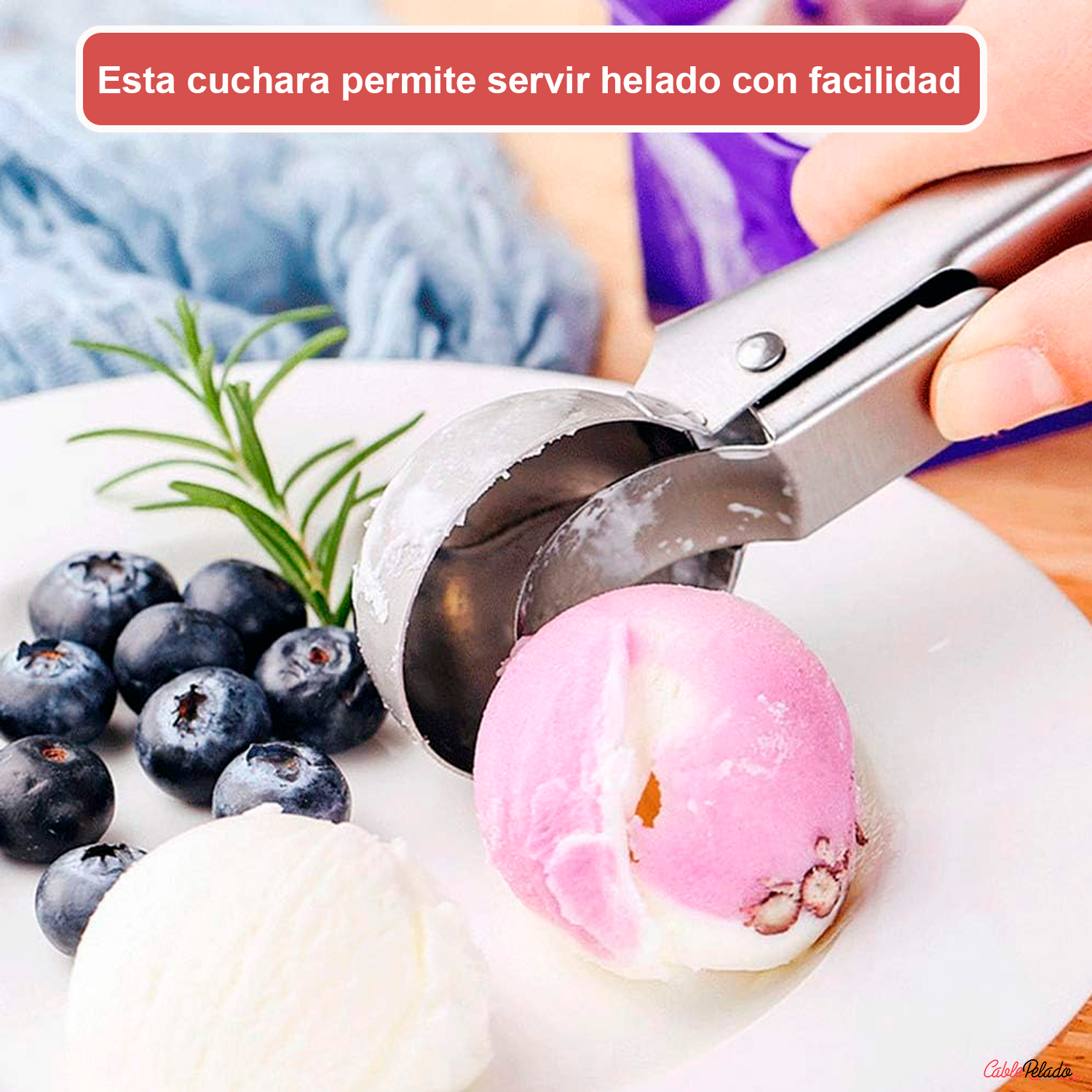 Cuchara Para Helado De Acero Inoxidable 6 cm Plateado