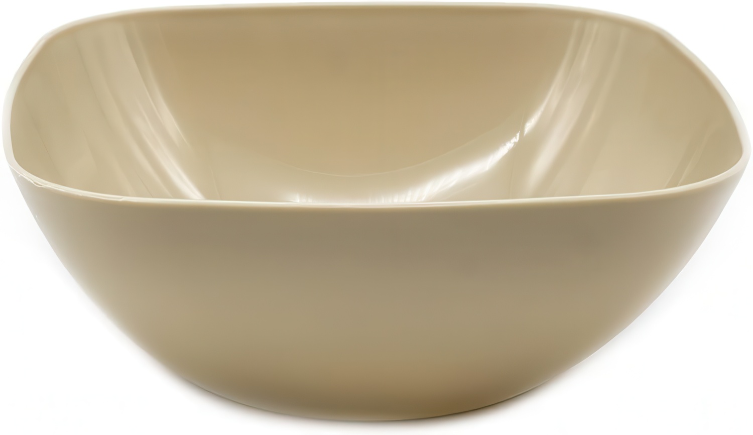 Cuenco de plastico cuadrado para comida Bol 2.7 Litros Marron
