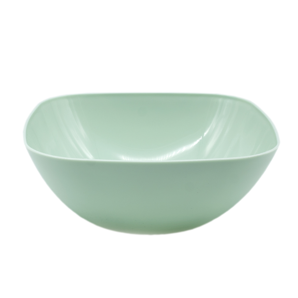 Cuenco de plastico cuadrado para comida Bol 2.7 Litros Verde claro