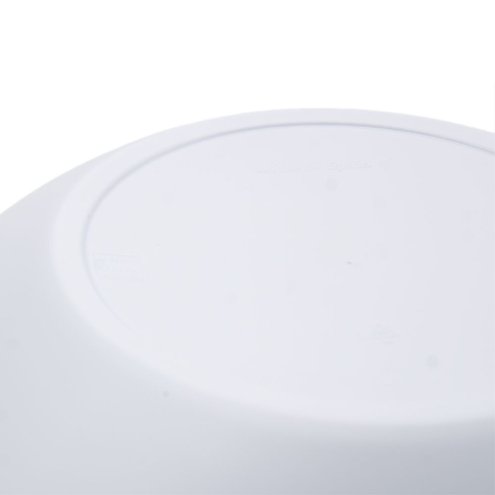Cuenco de plastico cuadrado para comida Bol 1.8 Litros Blanco