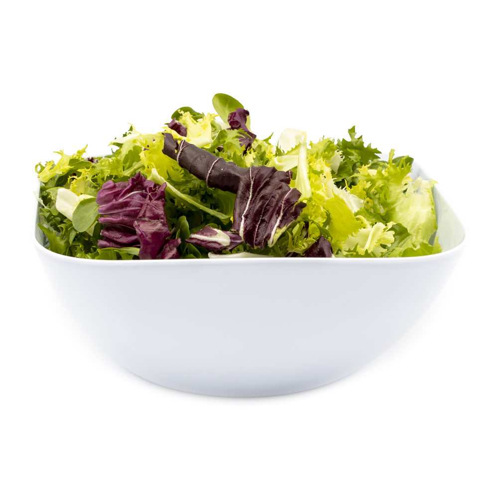 Cuenco de plastico cuadrado para comida Bol 4.8 Litros Blanco