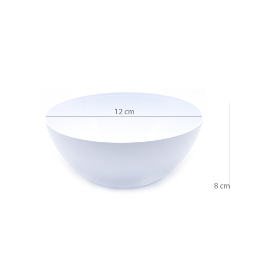 Cuenco de plastico para comida Bol 1.5 Litros Blanco