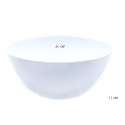 Cuenco de plastico para comida Bol 3.5 Litros Blanco