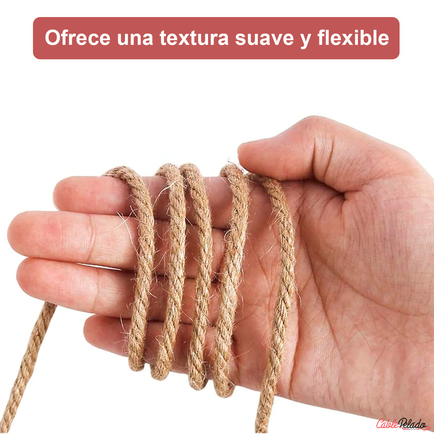 Cuerda Fibra Natural 6mm 10 m  Beige