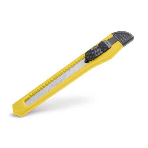 Cutter plastico con cuchilla 18 mm Amarillo
