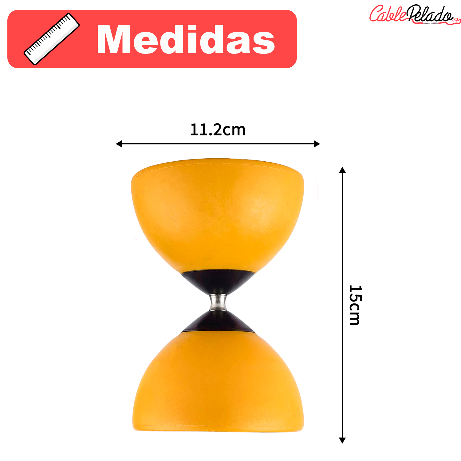 Diábolo Para Malabares  Amarillo