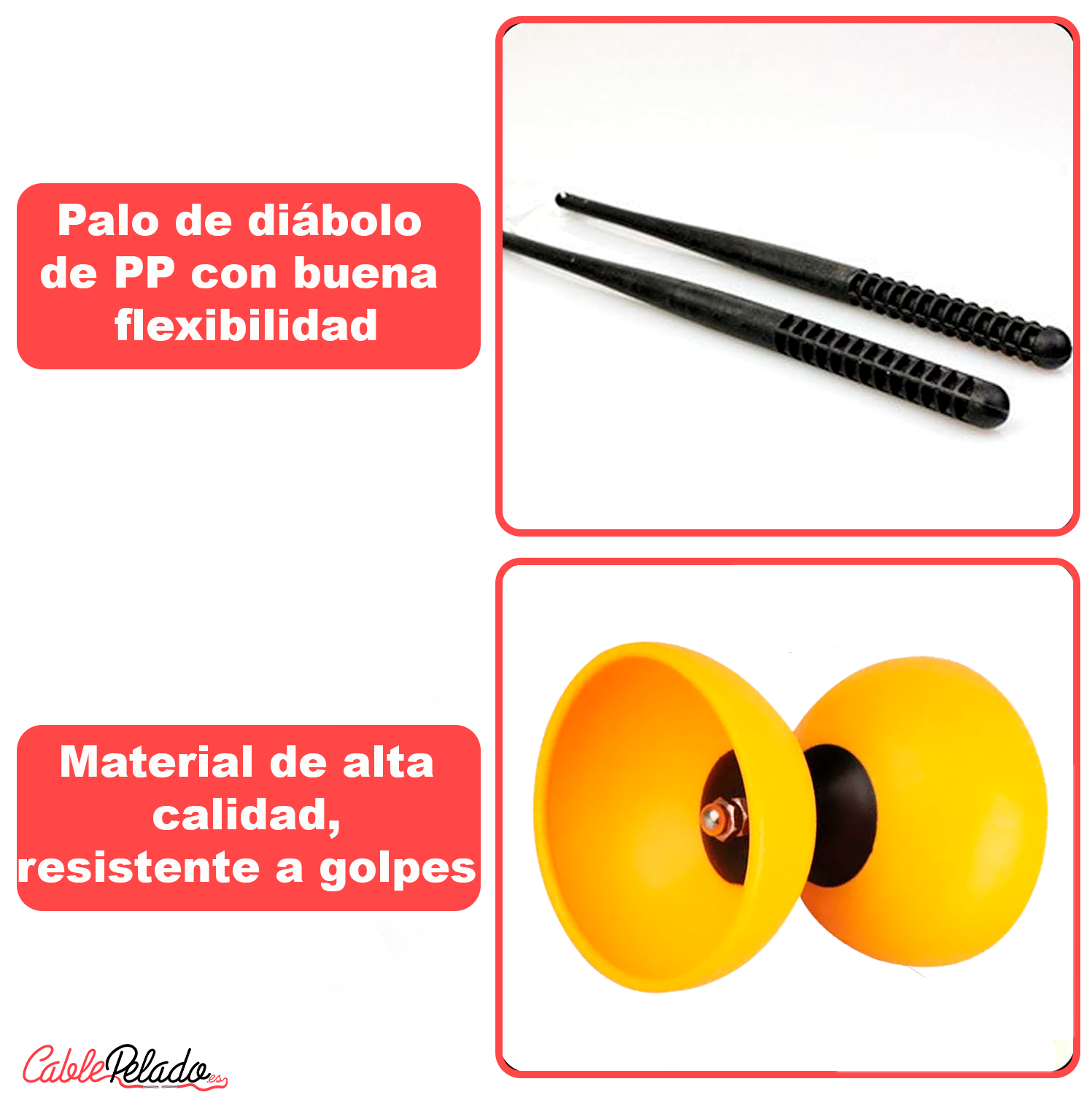 Diábolo Para Malabares  Amarillo