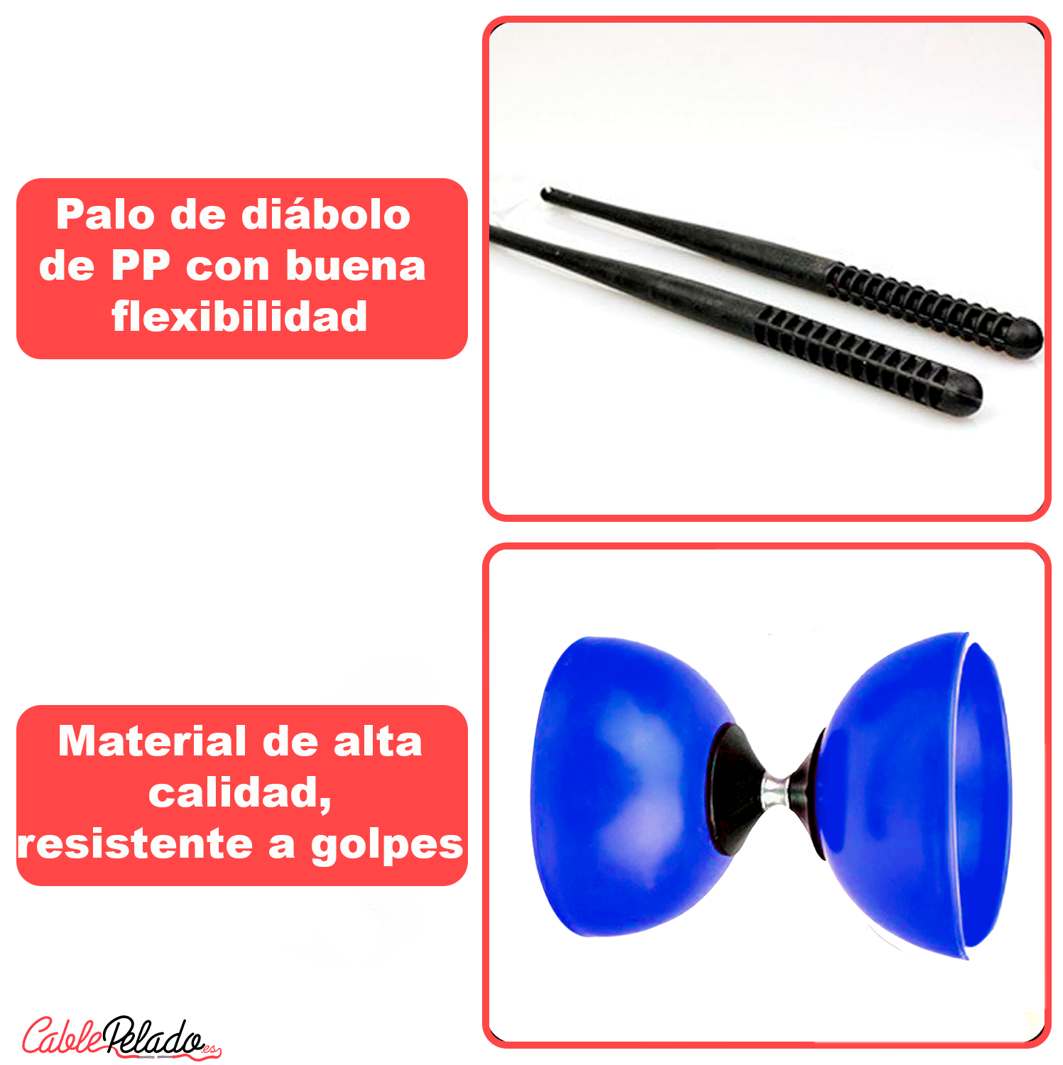 Diábolo Para Malabares  Azul