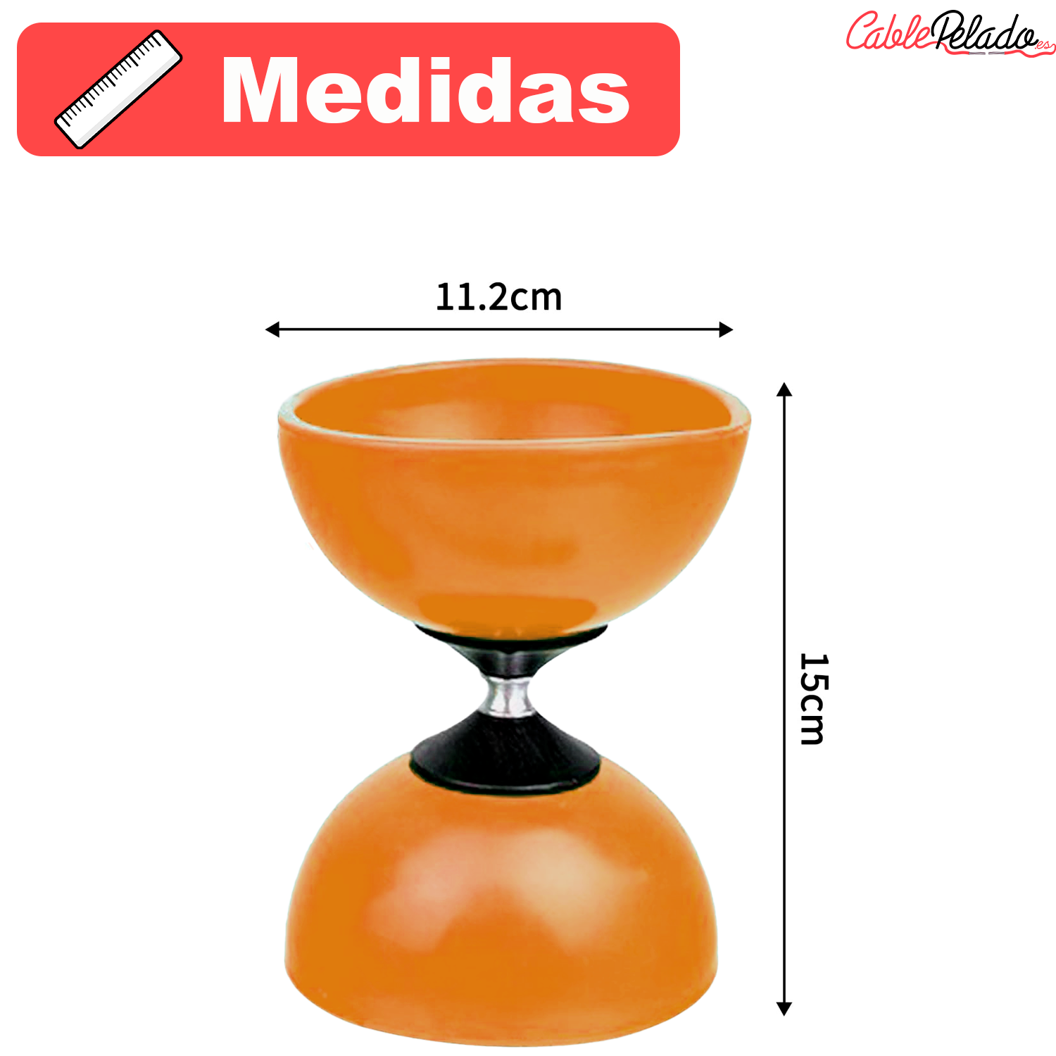 Diábolo Para Malabares  Naranja