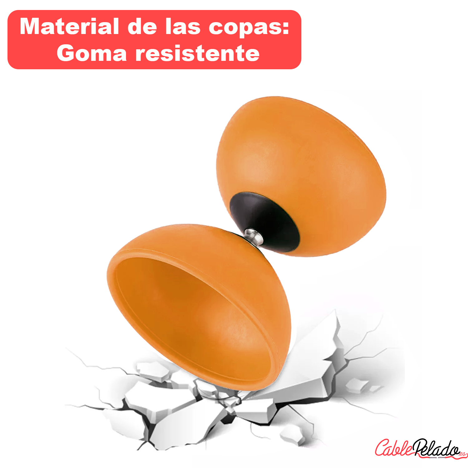 Diábolo Para Malabares  Naranja