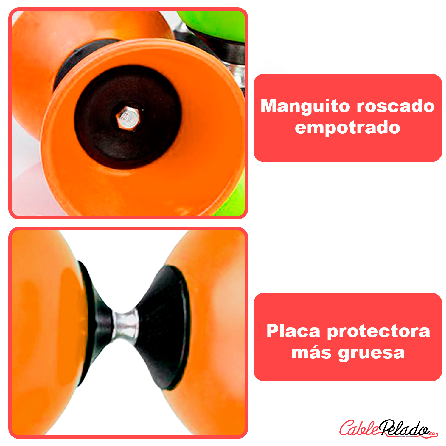 Diábolo Para Malabares  Naranja