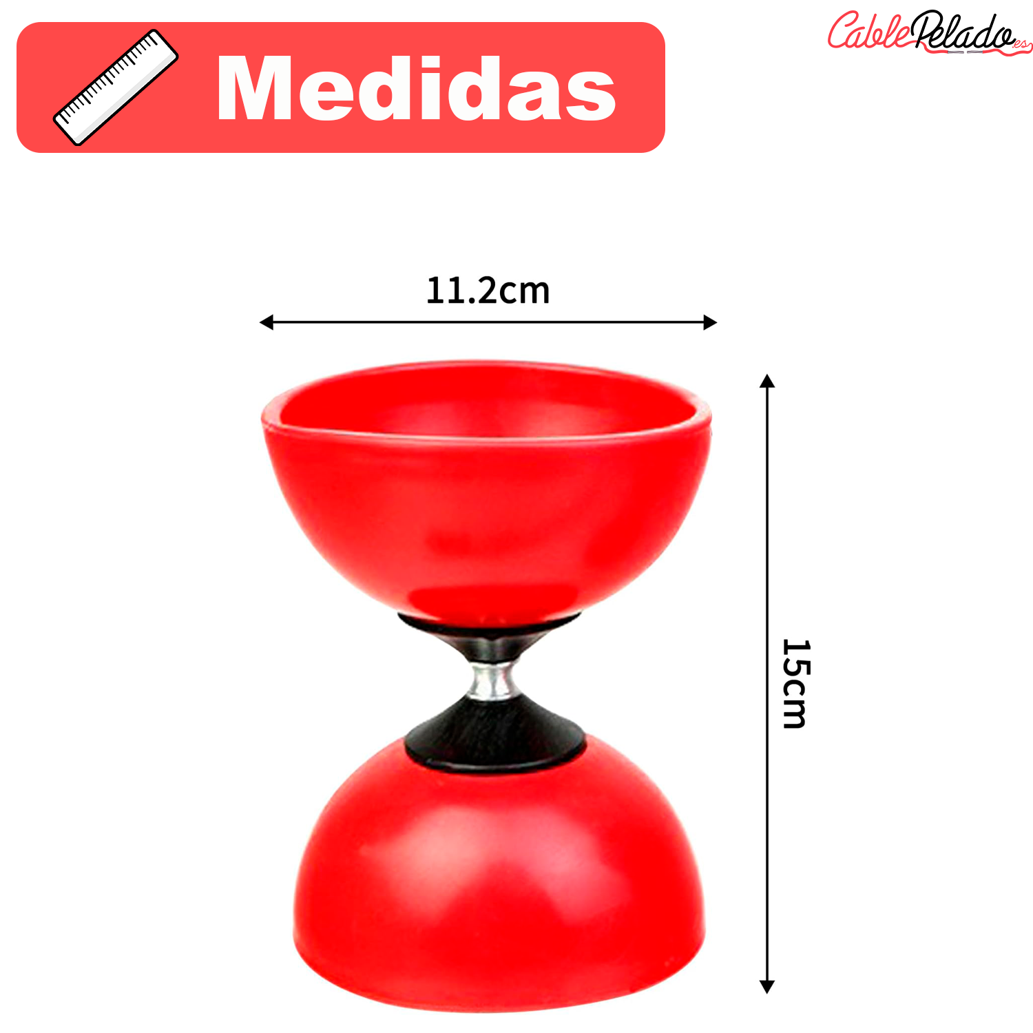 Diábolo Para Malabares  Rojo