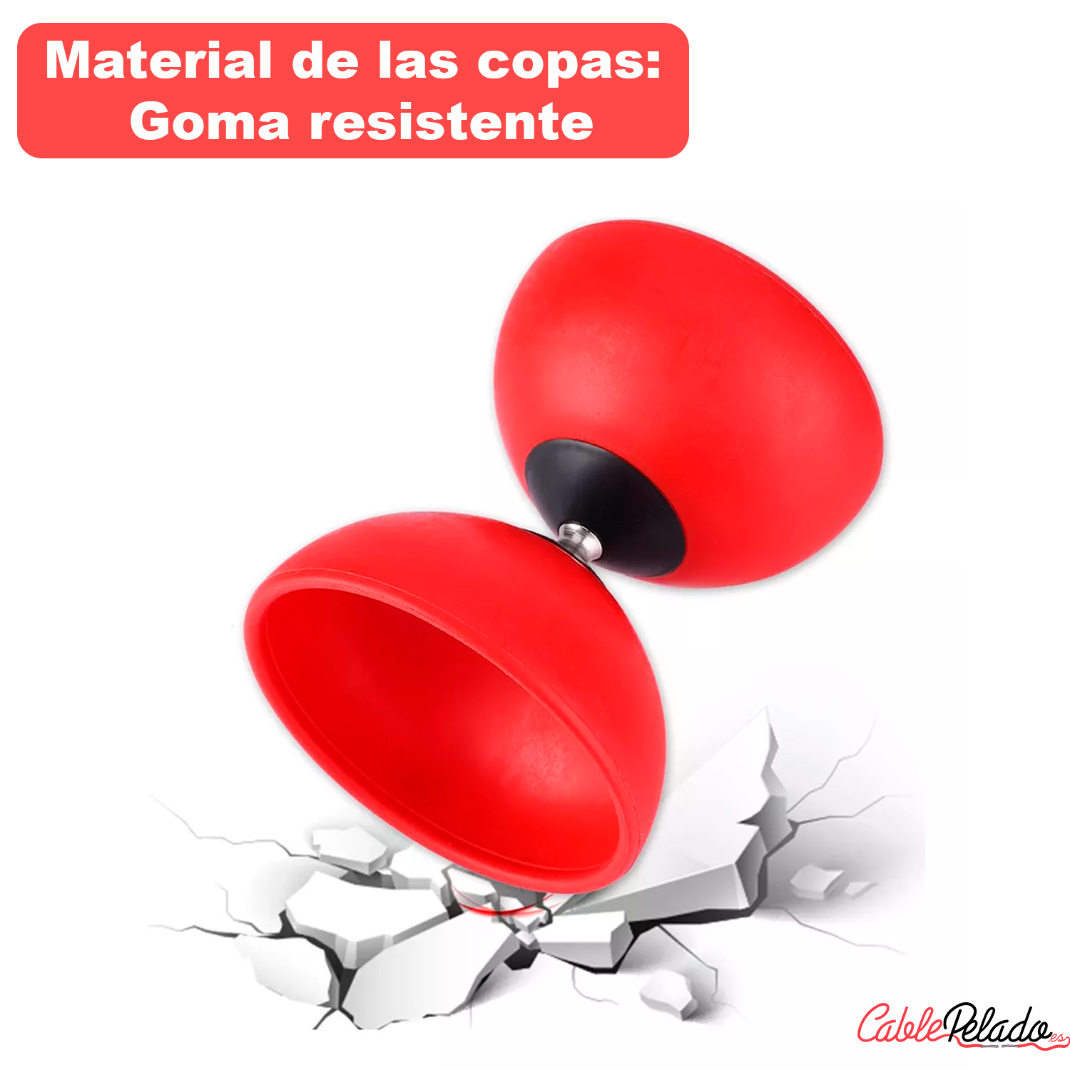 Diábolo Para Malabares  Rojo