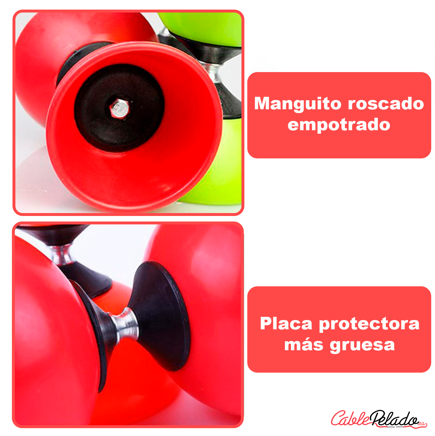 Diábolo Para Malabares  Rojo