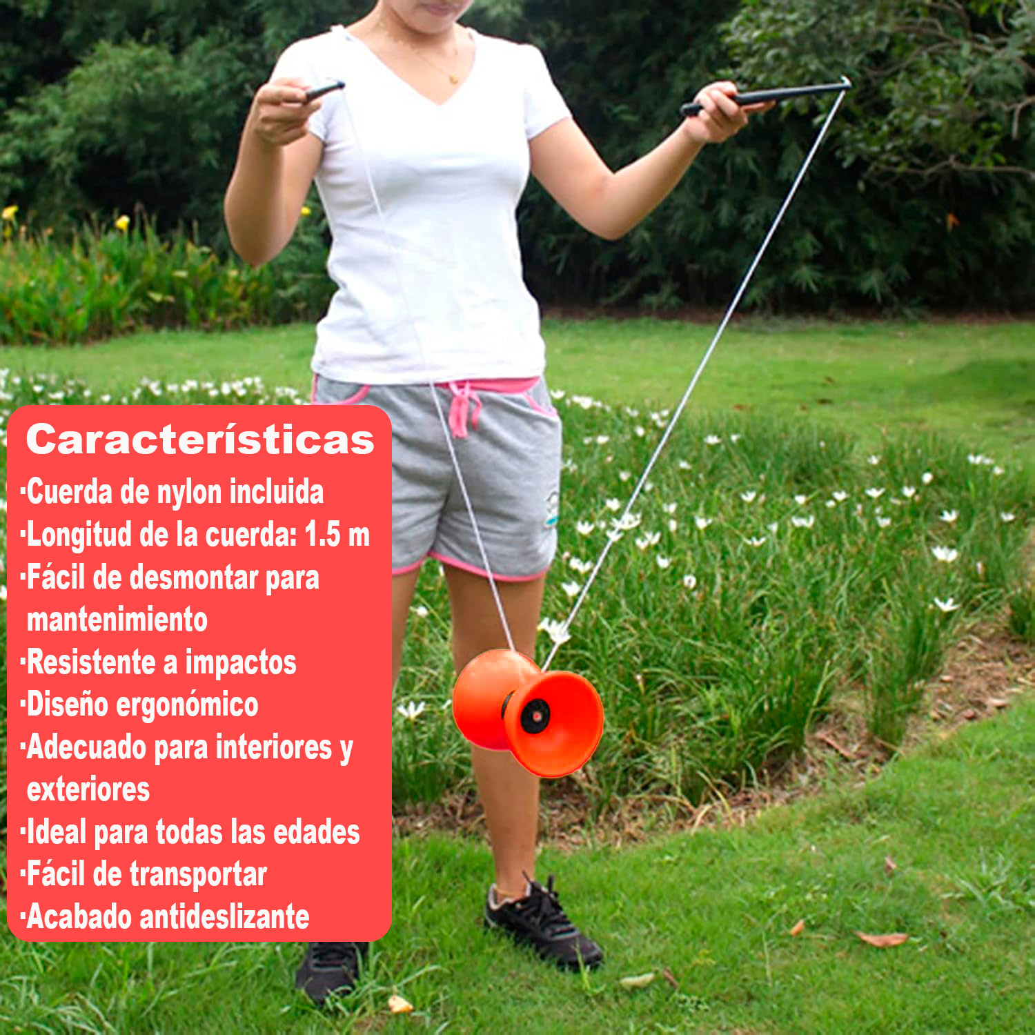 Diábolo Para Malabares  Rojo