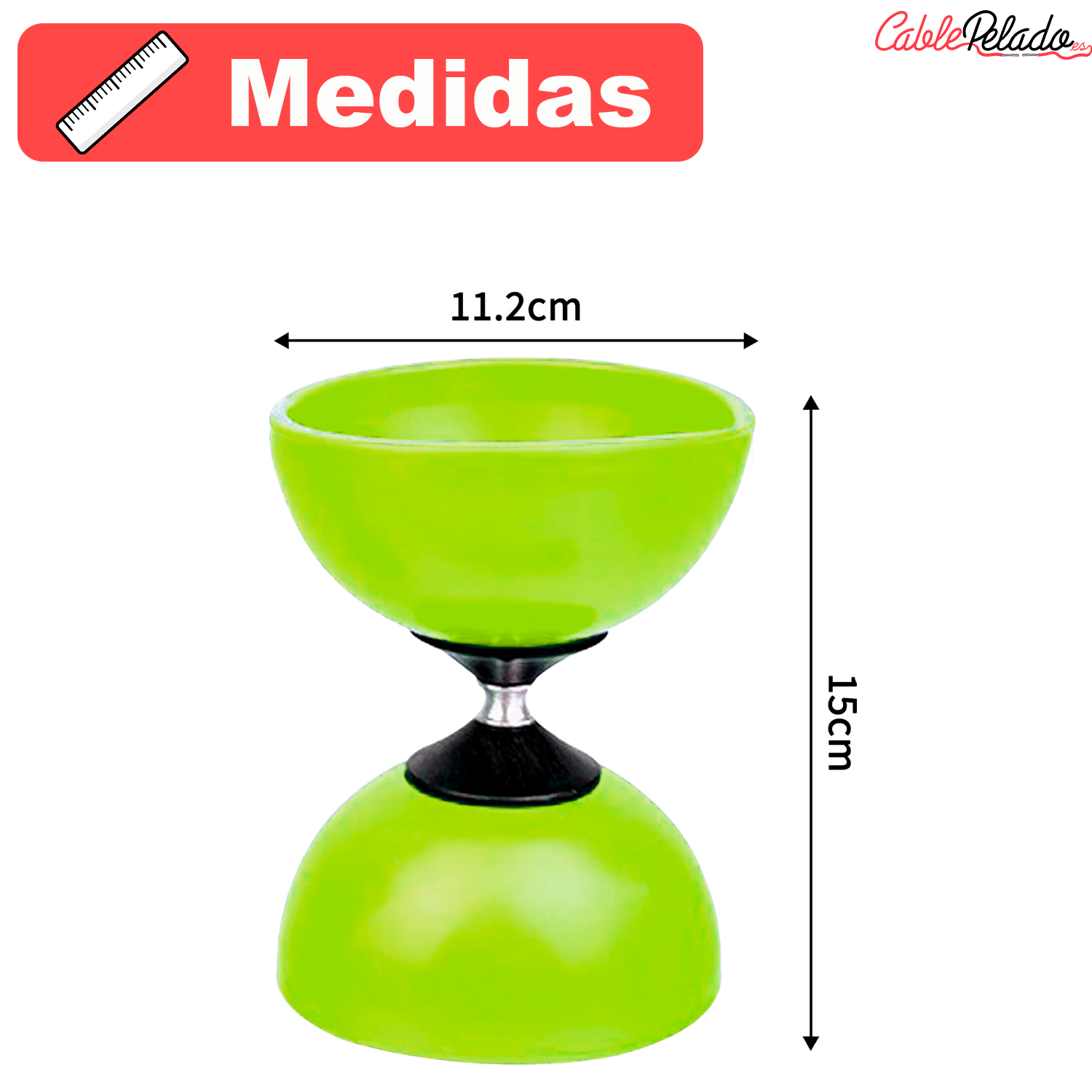 Diábolo Para Malabares  Verde