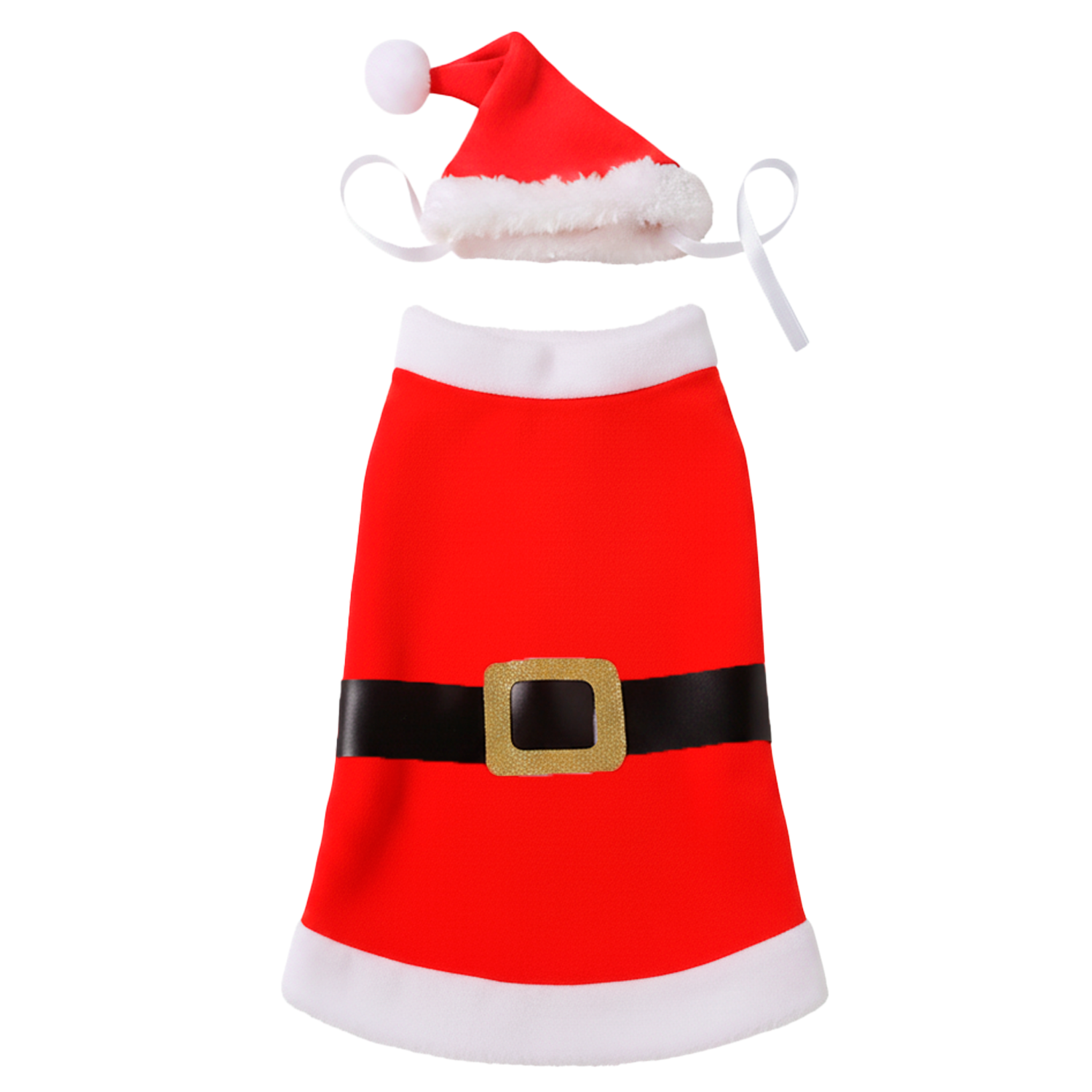 Disfraz Santa Claus Para Perro  Rojo-Blanco