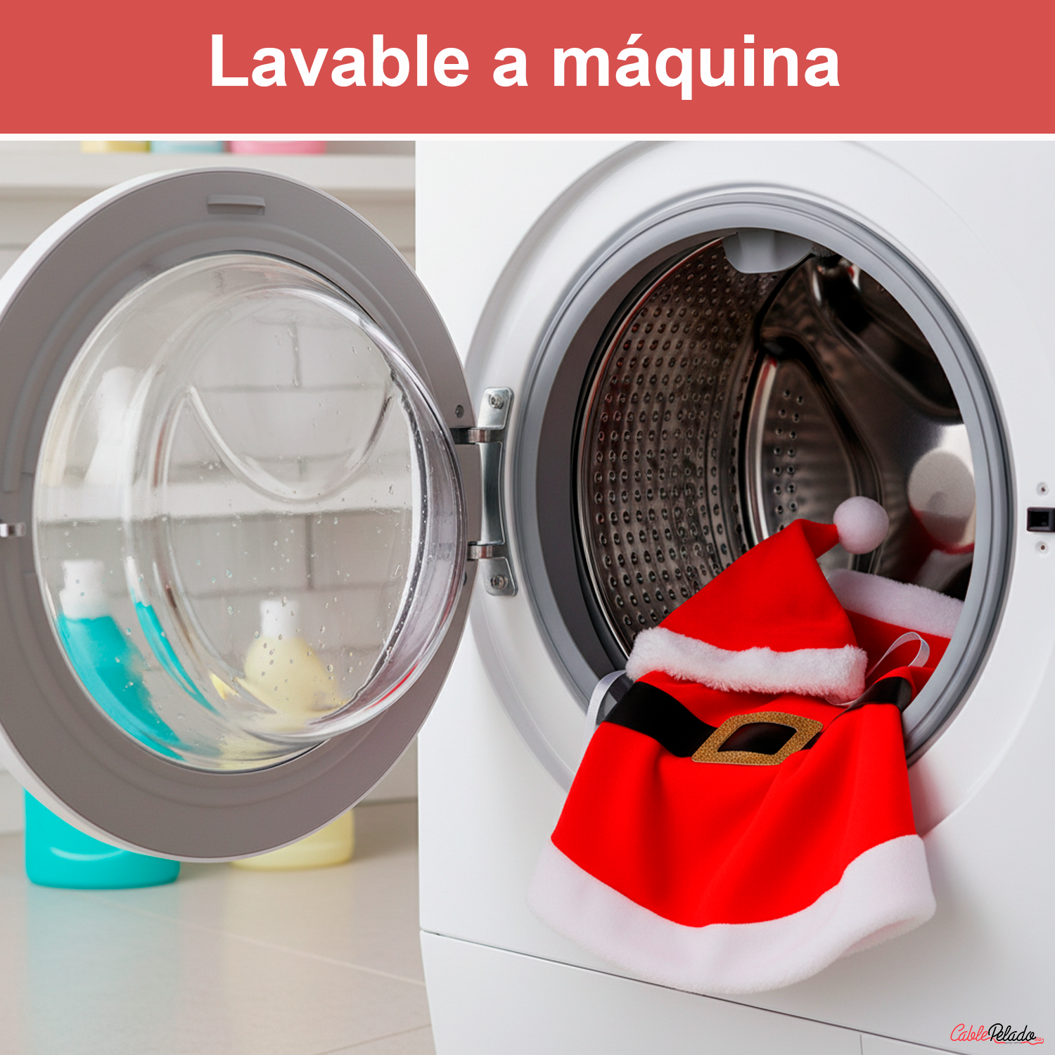 Disfraz Santa Claus Para Perro  Rojo-Blanco