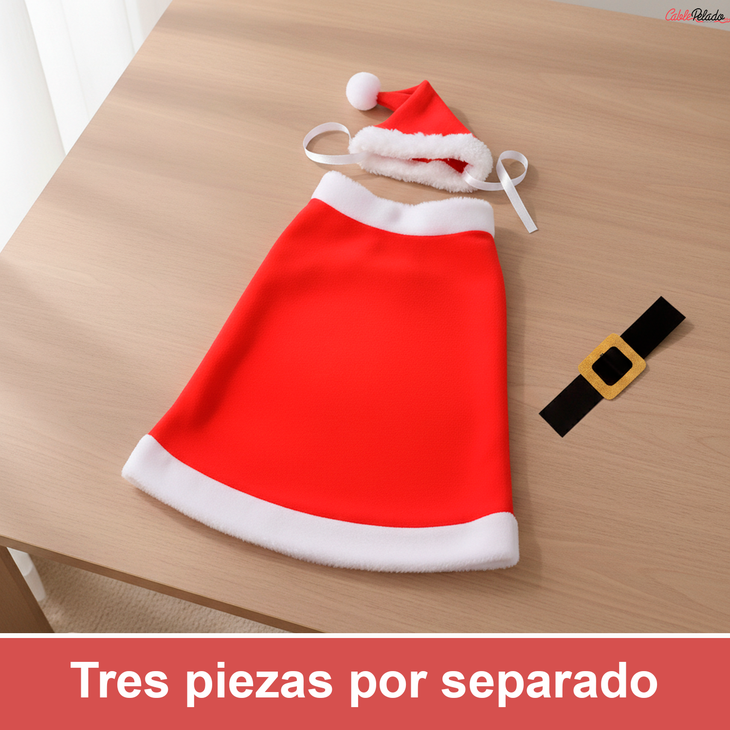 Disfraz Santa Claus Para Perro  Rojo-Blanco