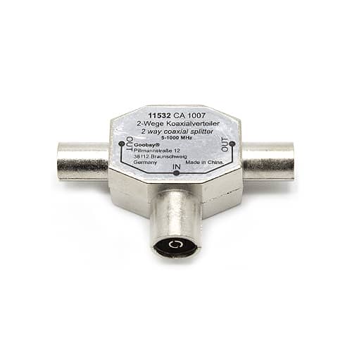 Divisor coaxial en T  Gris