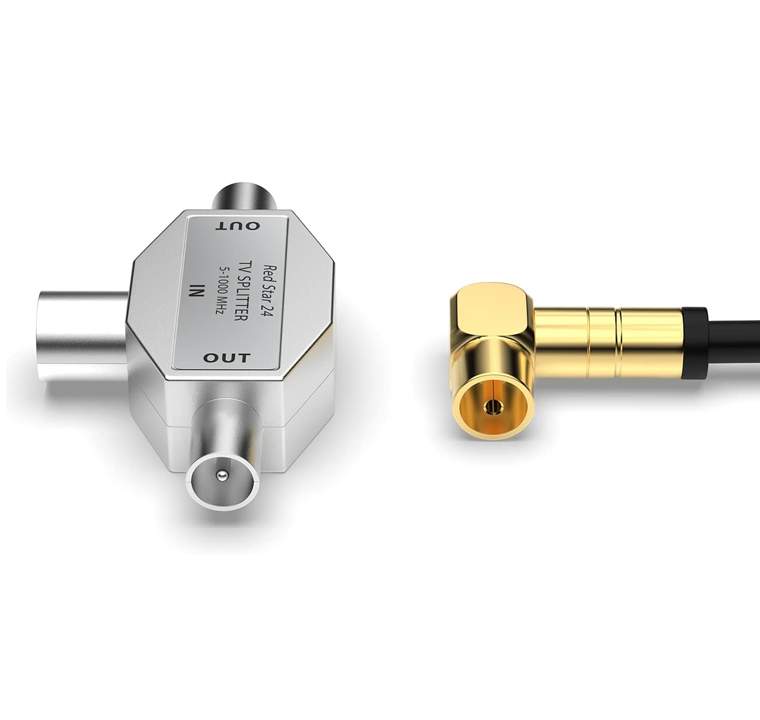 Divisor coaxial en T  Gris