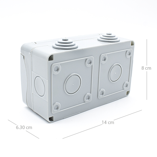 Doble base enchufe estanco 16A IP55  Blanco