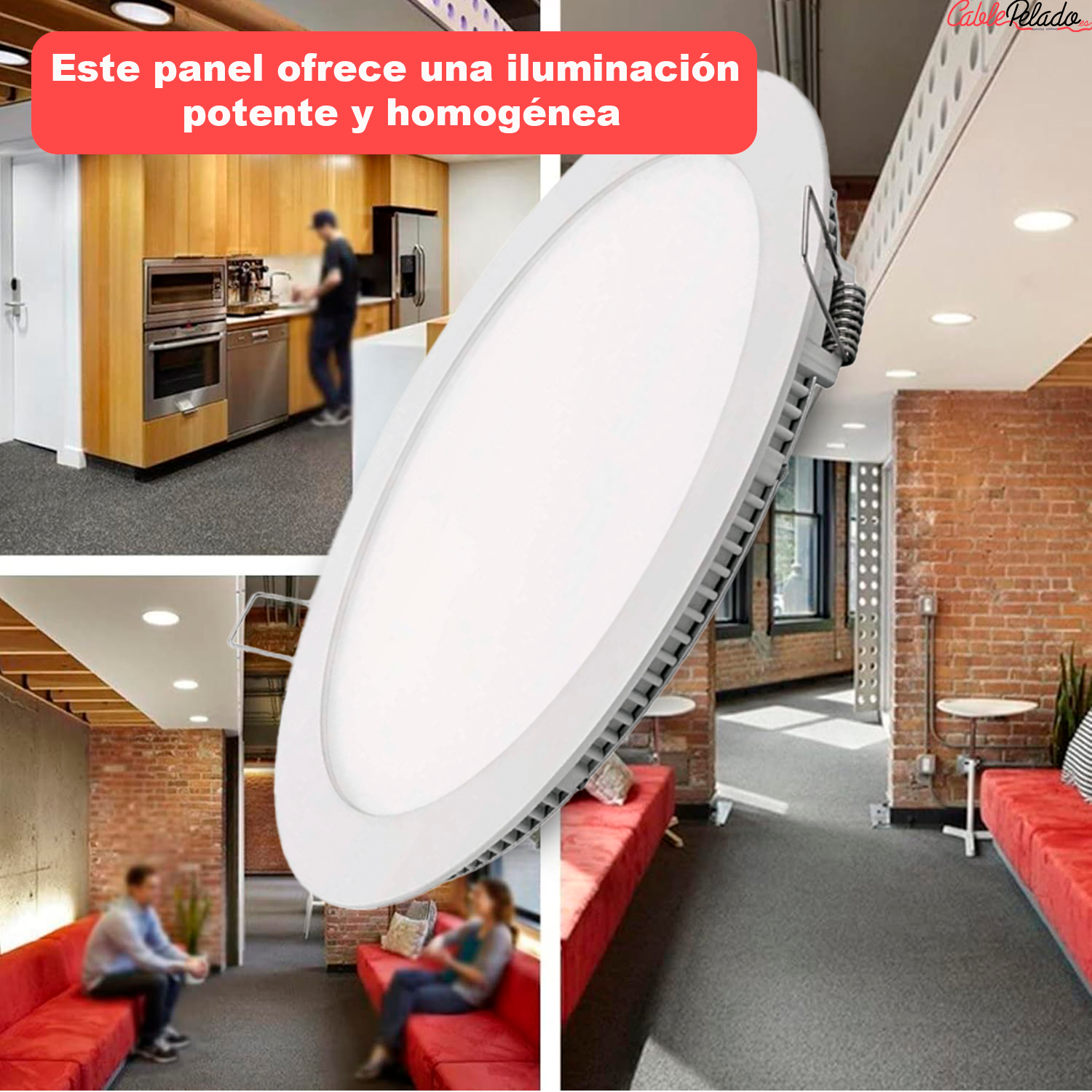 Downlight panel redondo Luz Blanca    24W