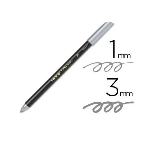 Edding 1200 Rotulador Punta Fina  Gris