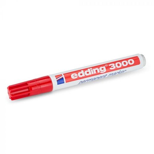 Edding 3000 Marcador Permanente Punta Redonda  Rojo