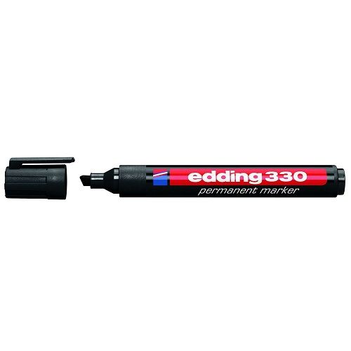 Edding 330 Marcador Permanente Punta biselada  Negro