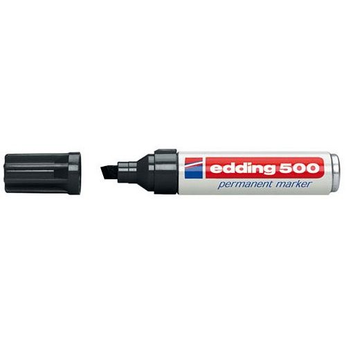 Edding 500 Marcador Permanente Punta biselada  Negro