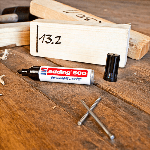 Edding 500 Marcador Permanente Punta biselada  Negro