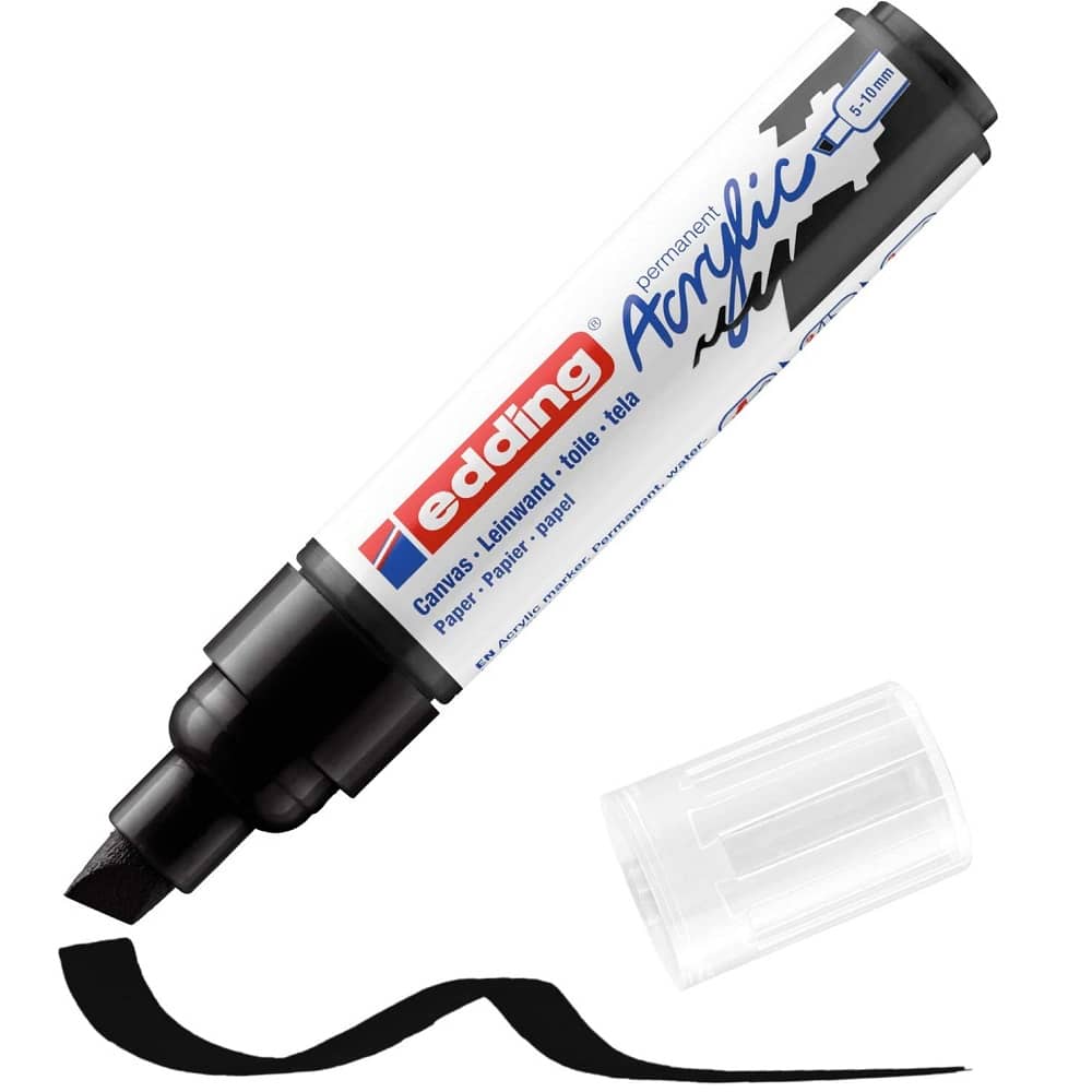 Edding 5000 Marcador Acrilico trazo grueso  Negro