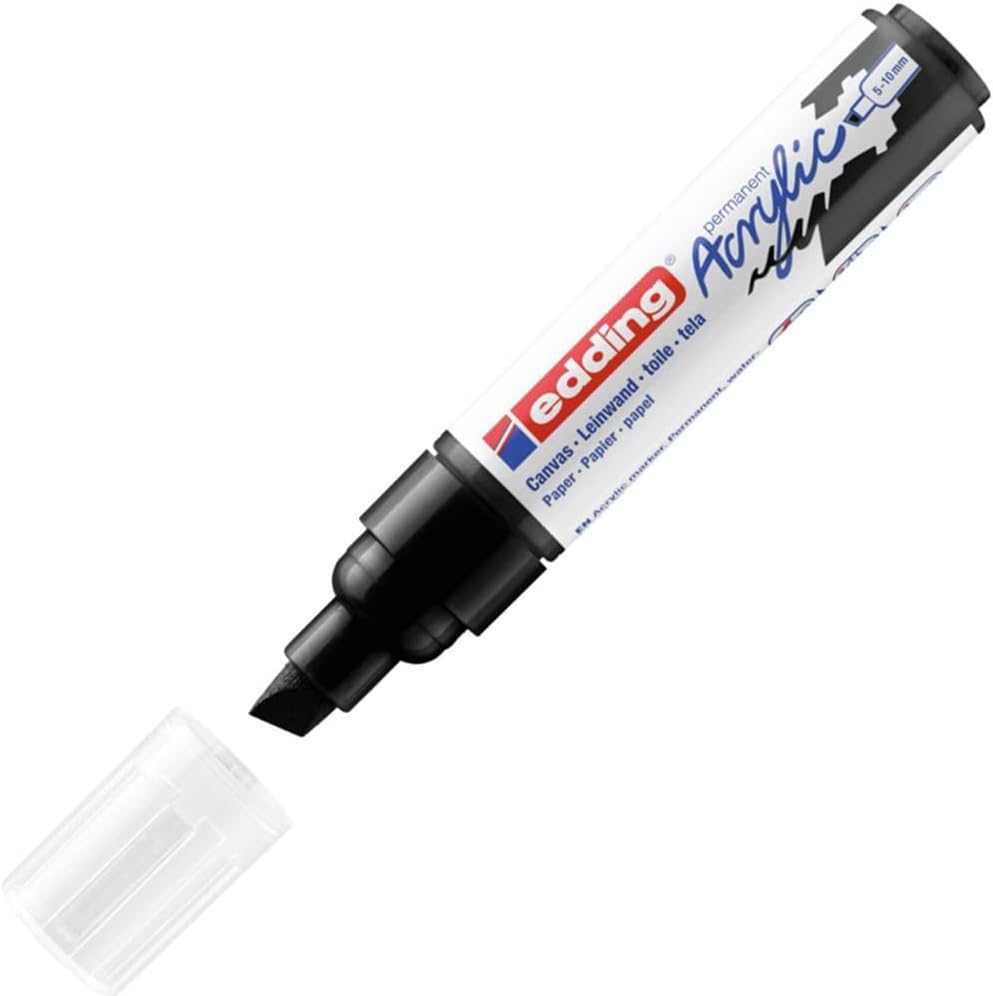 Edding 5000 Marcador Acrilico trazo Redonda  Negro