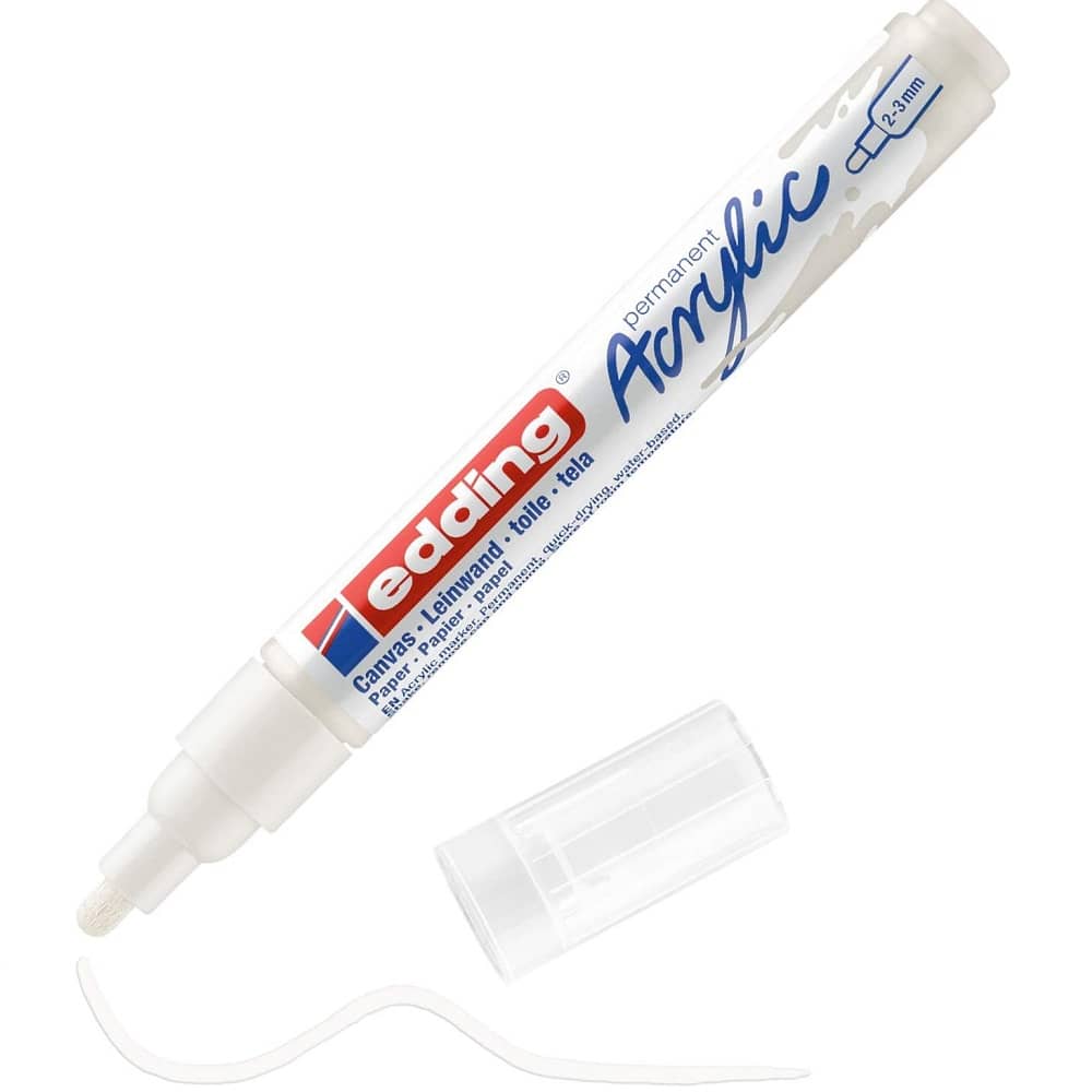 Edding 5100 Marcador Acrilico trazo Redonda  Blanco