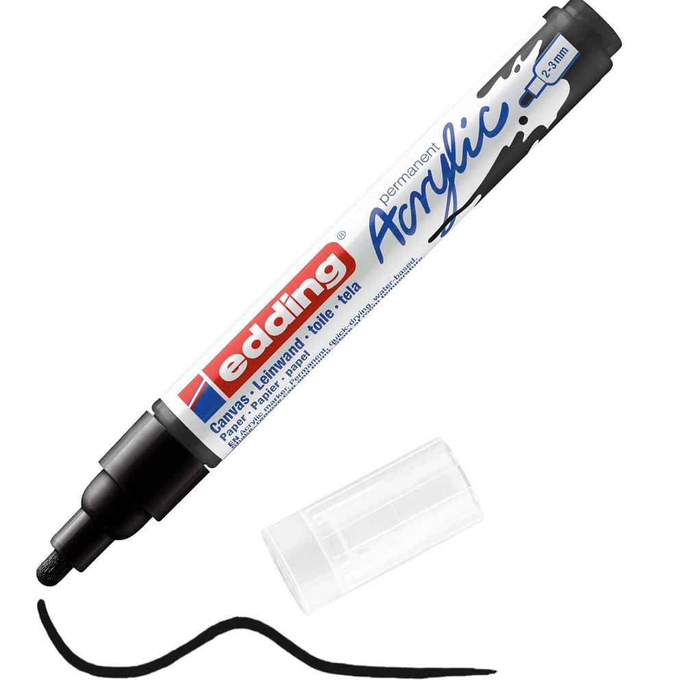 Edding 5100 Marcador Acrilico trazo Redonda  Negro
