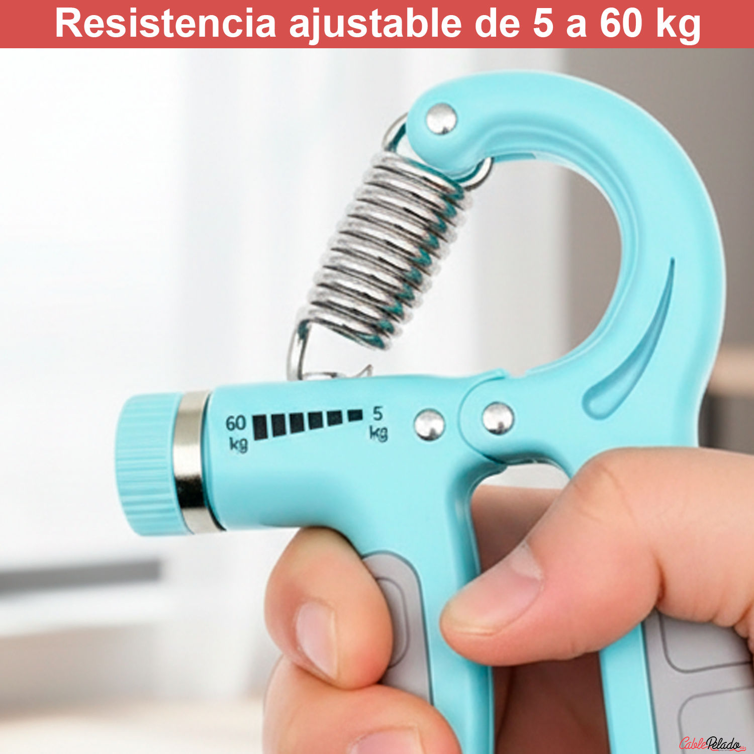 Ejercitador de Mano Ajustable con Medidor Digital y Contador