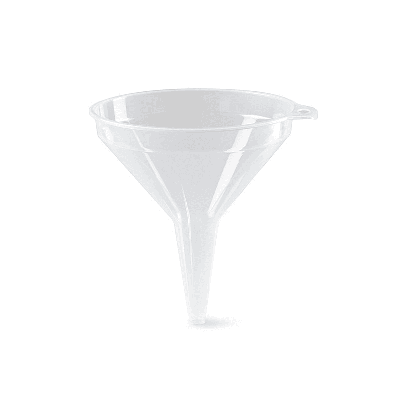 Embudo de plastico 19 cm Blanco